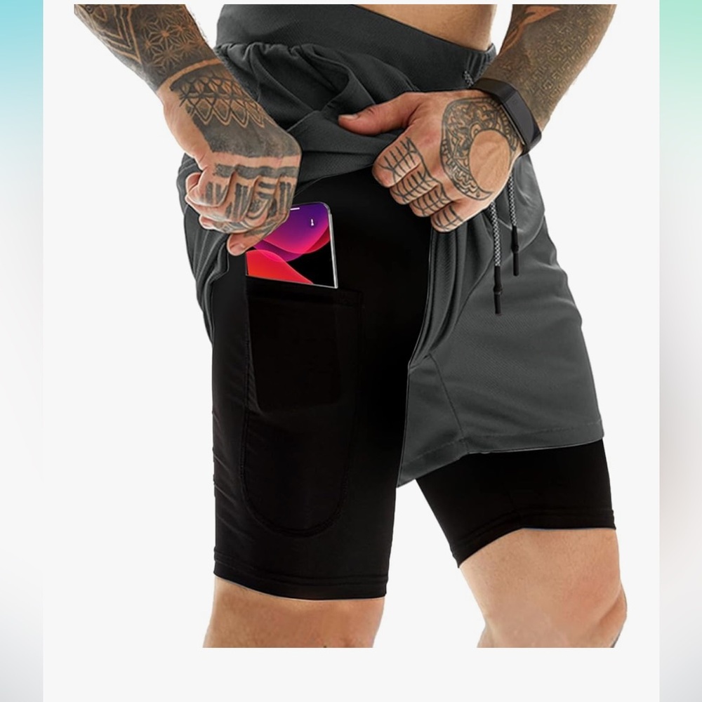 Men's Gray and Black Athletic Shorts size xl